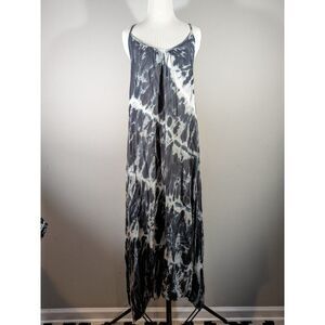 Earthbound Trading Maxi Dress Women S Grey Tie Dye Sleeveless Boho Lagenlook